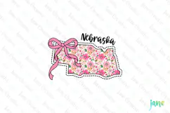 Nebraska Floral Coquette PNG - 50 States Design Product Image 1