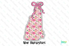 New Hampshire Floral Coquette PNG - 50 States Design Product Image 1
