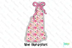 New Hampshire Floral Coquette PNG - 50 States Design Product Image 1