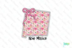 New Mexico Floral Coquette PNG - 50 States Design Product Image 1