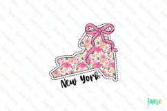 New York Floral Coquette PNG - 50 States Design Product Image 1