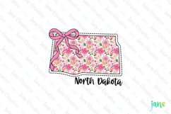 North Dakota Floral Coquette PNG - 50 States Design Product Image 1