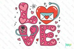 Love Nurse Valentine’s Day Sublimation Product Image 1