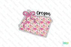 Oregon Floral Coquette PNG - 50 States Design Product Image 1