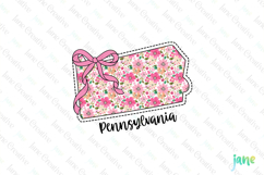 Pennsylvania Floral Coquette PNG - 50 States Design Product Image 1