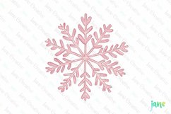 Pink Pastel Snowflake Sublimation Product Image 1