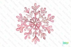 Pink Pastel Snowflake Sublimation Product Image 1