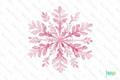Pink Pastel Snowflake Sublimation Product Image 1