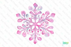 Pink Pastel Snowflake Sublimation Product Image 1