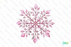 Pink Pastel Snowflake Sublimation Product Image 1