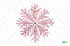 Pink Pastel Snowflake Sublimation Product Image 1