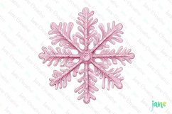 Pink Pastel Snowflake Sublimation Product Image 1