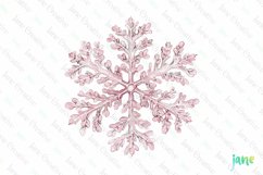 Pink Pastel Snowflake Sublimation Product Image 1