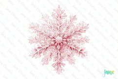 Pink Pastel Snowflake Sublimation Product Image 1
