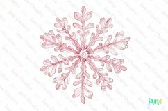 Pink Pastel Snowflake Sublimation Product Image 1