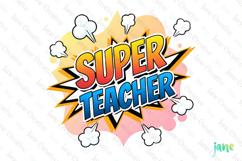 Pop-art Teacher Sublimation Clipart Product Image 1