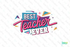 Pop-art Teacher Sublimation Clipart Product Image 1