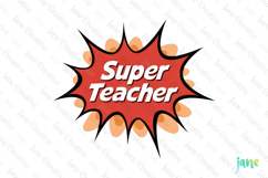 Pop-art Teacher Sublimation Clipart Product Image 1
