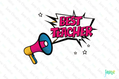 Pop-art Teacher Sublimation Clipart Product Image 1
