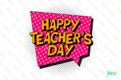 Pop-art Teacher Sublimation Clipart Product Image 1
