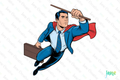 Pop-art Teacher Sublimation Clipart Product Image 1