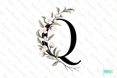Quince Blossom Letter Q Clipart Product Image 1