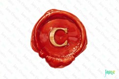 C Red Wax Seal With Letters Sublimation Product Image 1