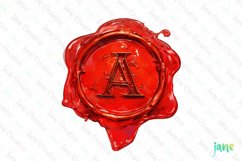 A Red Wax Seal With Letters Sublimation Product Image 1