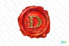 D Red Wax Seal With Letters Sublimation Product Image 1