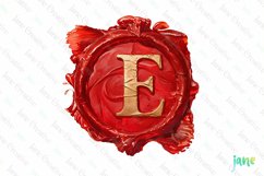 E Red Wax Seal With Letters Sublimation Product Image 1