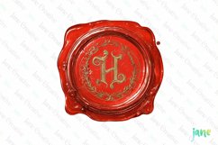 H Red Wax Seal With Letters Sublimation Product Image 1