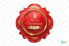 Merry Christmas Red Wax Seal With Letters Sublimation Product Image 1