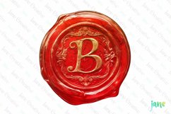 B Red Wax Seal With Letters Sublimation Product Image 1