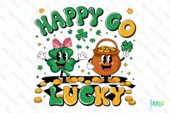 Happy Go Lucky Retro St Patrick’s Day Sublimation Product Image 1
