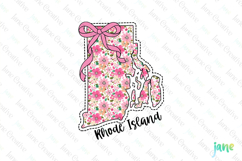 Rhode Island Floral Coquette PNG - 50 States Design Product Image 1