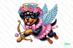 Rottweiler Dogs Cupid Valentine’s Day Sublimation Product Image 1