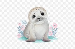 Animals Under The Sea Watercolor Sublimation Clipart Product Image 9