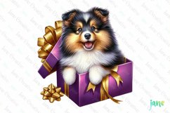 Shetland Sheepdog Christmas Clipart Product Image 1