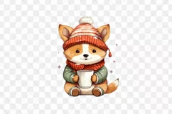 Christmas Shiba Inu Love Coffee Sublimation Clipart Product Image 3