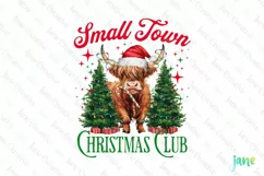 Merry Christmas Small Town Christmas Club Clipart Product Image 1