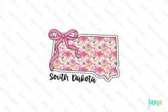 South Dakota Floral Coquette PNG - 50 States Design Product Image 1