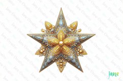 Star Sparkling Xmas Sublimation Clipart Product Image 1