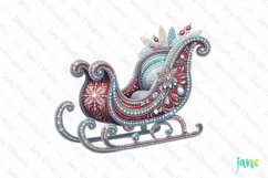 sleigh Sparkling Xmas Sublimation Clipart Product Image 1