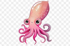 Animals Under The Sea Watercolor Sublimation Clipart Product Image 10