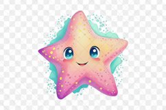 Animals Under The Sea Watercolor Sublimation Clipart Product Image 11