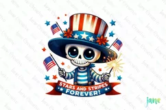 Stars And Stripes Forever Funny 4th Of July Clipart Product Image 1