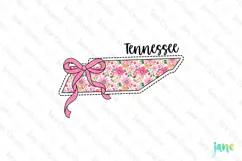 Tennessee Floral Coquette PNG - 50 States Design Product Image 1