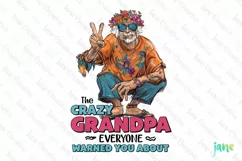 The Crazy Grandpa Funny Dad Quote Clipart Product Image 1