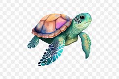 Animals Under The Sea Watercolor Sublimation Clipart Product Image 12