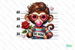Monkey Valentine Animals Killer Love Clipart Product Image 1